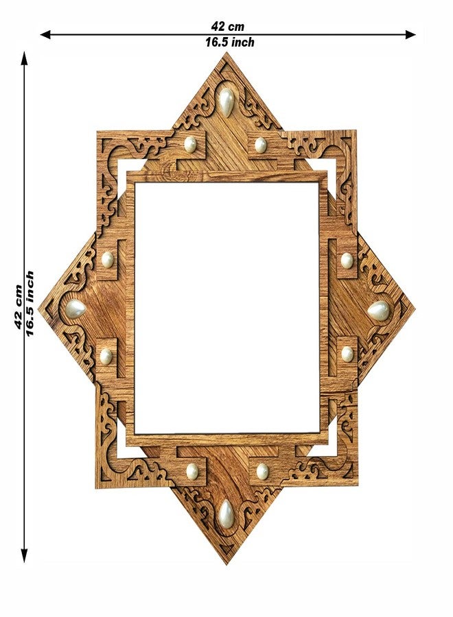 pnf Poster And Frames Hanuman Star Shaped Wooden Photo Frame | Living Room, Bedroom | Home Decoration | Best Gifting Option (16.5x16.5inch) -20762 - Image 3